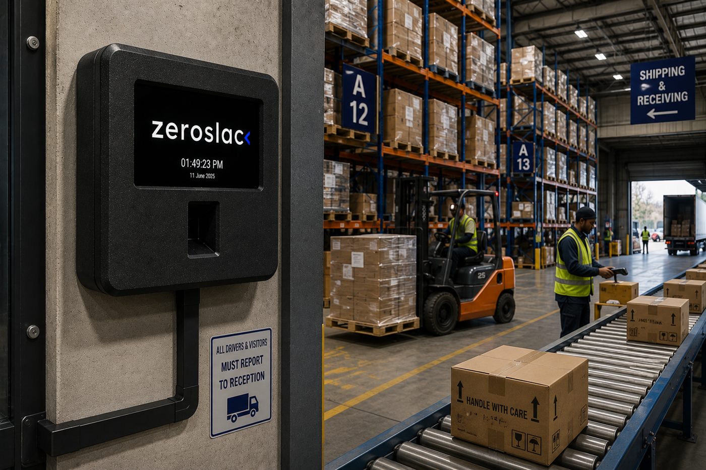 Zack Terminal in a logistics warehouse